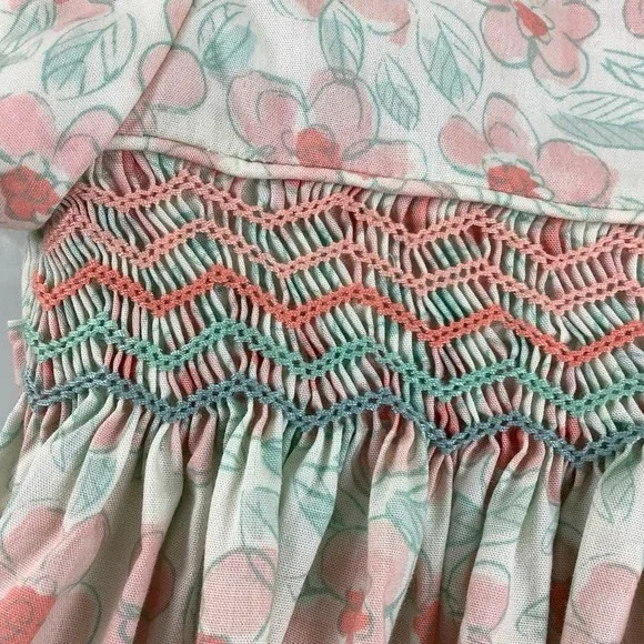 Edgehill Collection Smocked Pastel floral dress size 3T EUC - Picture 4 of 11